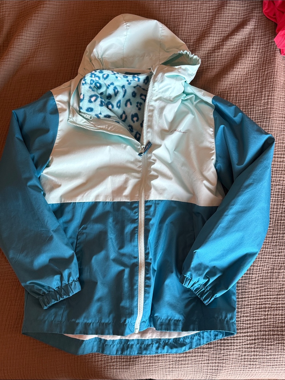 Eddie Bauer 3 in 1 fleece insert jacket girls 14/16 14 / 16 kids unisex blue